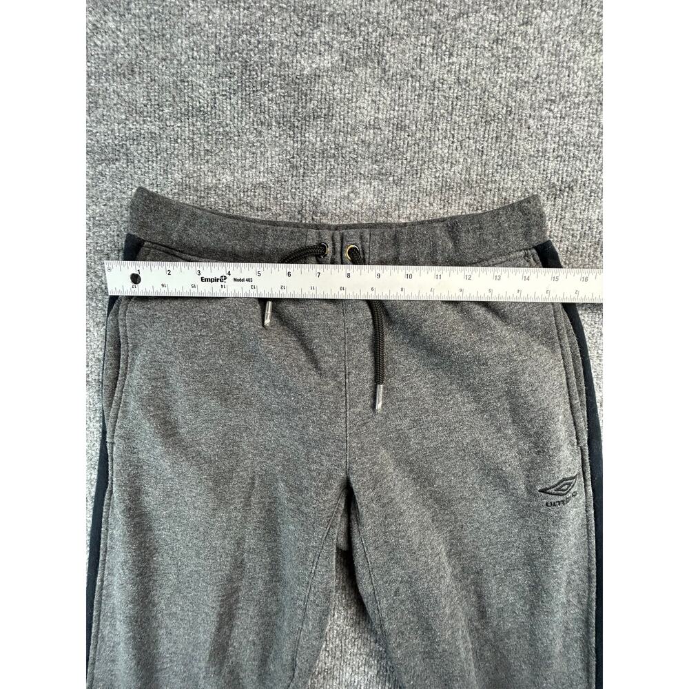 Umbro Jogger Sweatpants Youth Gray Black Fleece Lined Athletic Drawstring Pants - Picture 6 of 7